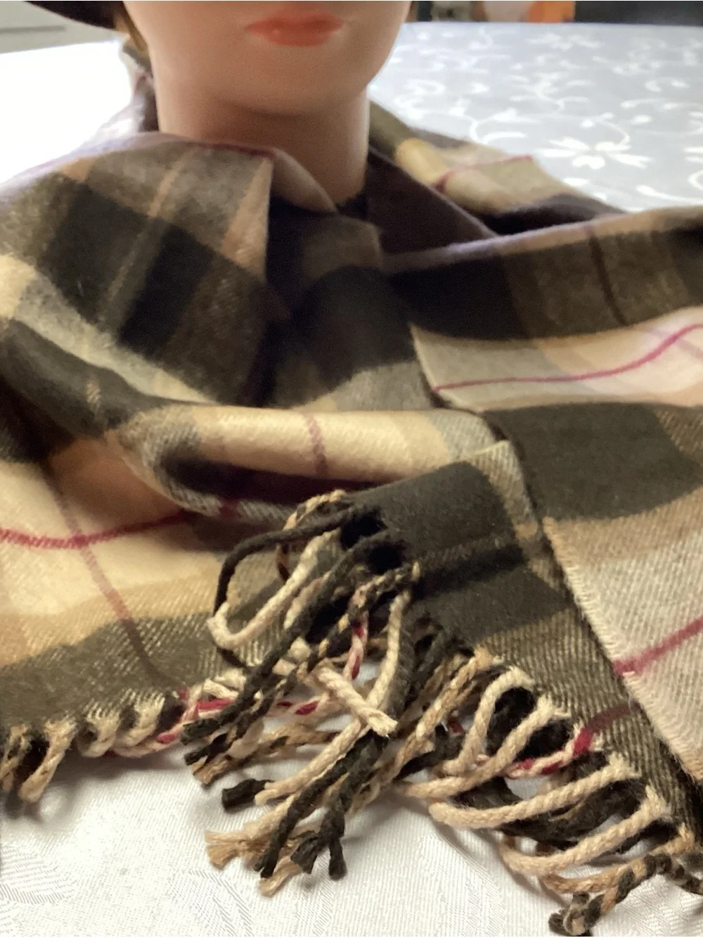 CASHMERE. SCARF. NICE GIFT. SOFT. NEVER WORN. MENS.